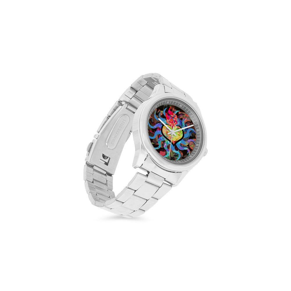 Burning Star Custom design from Blue Colleen Studios for MacAi Stainless Steel Watch