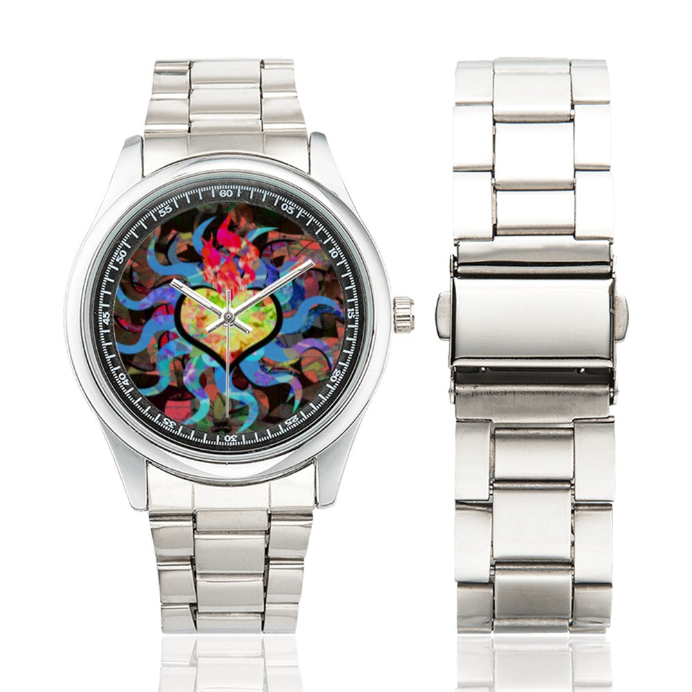 Burning Star Custom design from Blue Colleen Studios for MacAi Stainless Steel Watch
