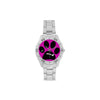 MacAi ‘BooBooFace’ Paw Unisex Stainless Steel  Strap Watch on Purple Travel Gifts