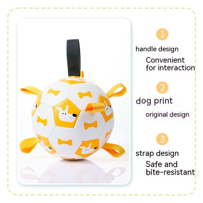 Dog Interactive Football Toys Children Soccer Dog Outdoor Training Balls Pet Sporty Bite Chew Teething Ball With Cute Printing