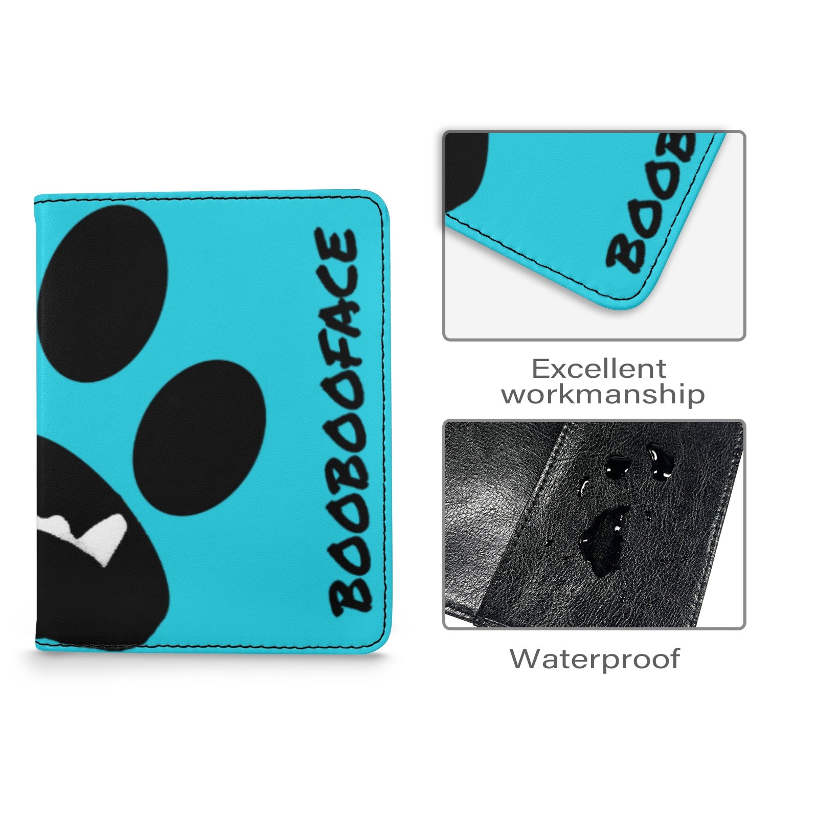 BooBooFace Passport  Holder In Aqua Blue from MacAi & Co Travel Overseas Daily