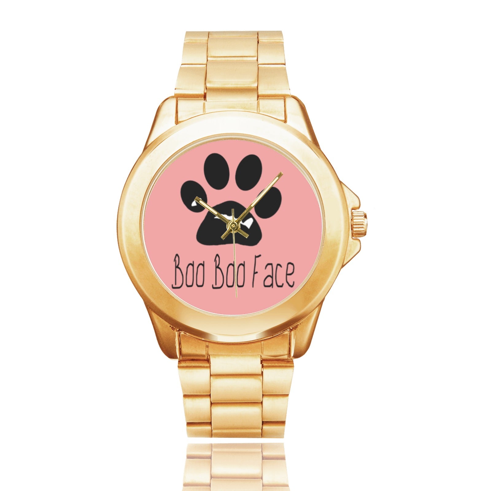 BooBooFace Gold with Pink Face Custom Gilt Watch