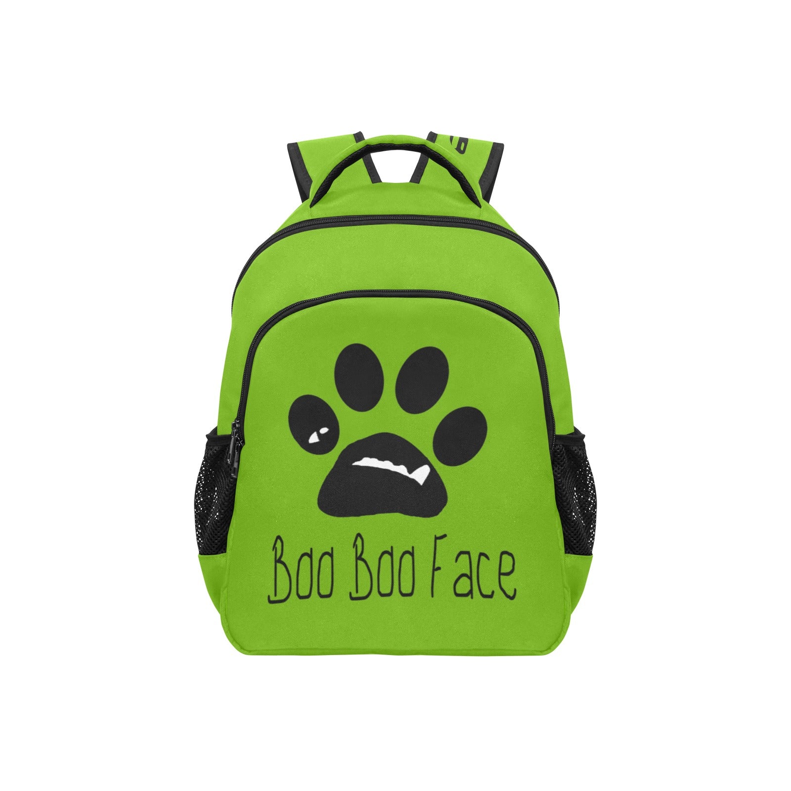 BooBooFace Unisex Backpack in Neon Green Multifunctional Pockets