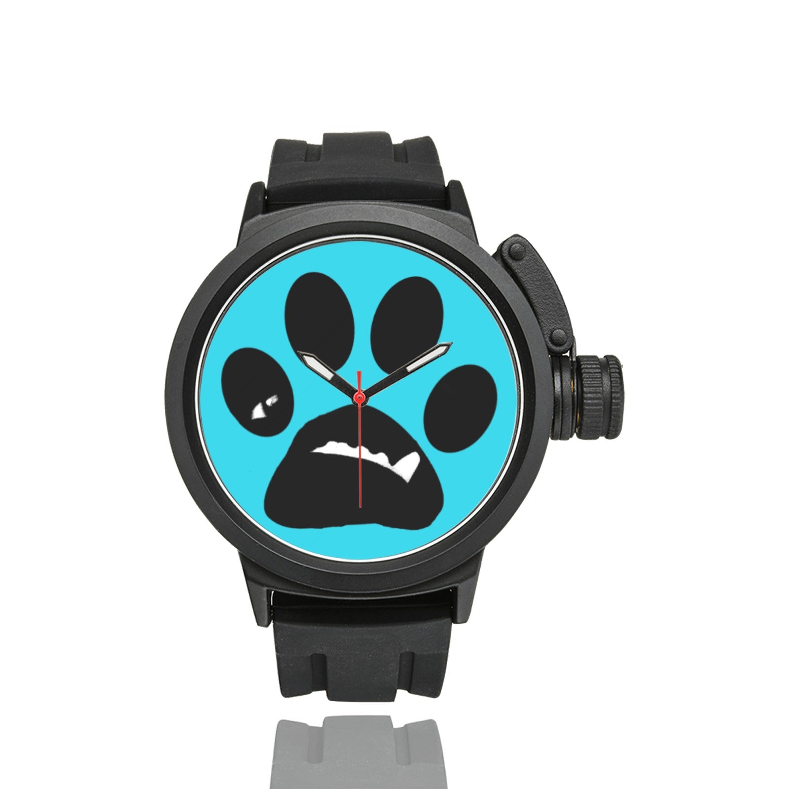 BooBooFace Aqua Large with Black Band Unisex Sports Watch