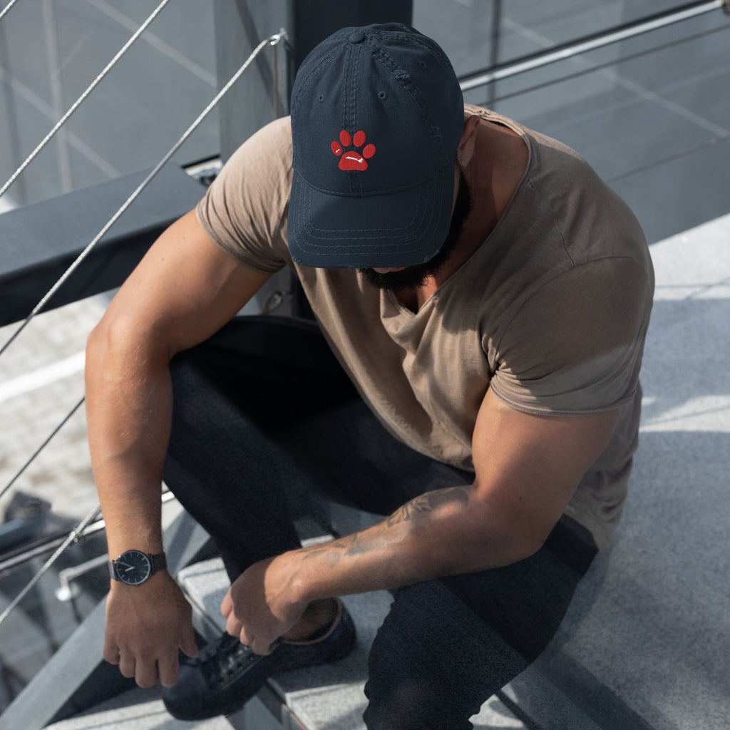 BooBooFace Collection Multi Colors Dog Lovers Distressed Unisex Baseball Cap - MacAi & Co