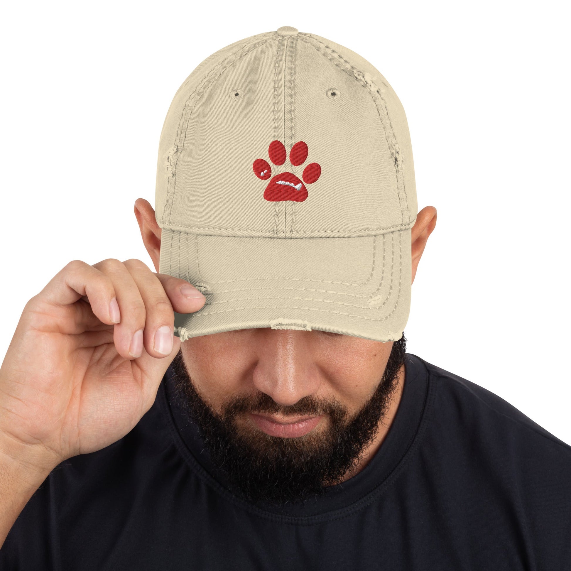 BooBooFace Collection Multi Colors Dog Lovers Distressed Unisex Baseball Cap - MacAi & Co