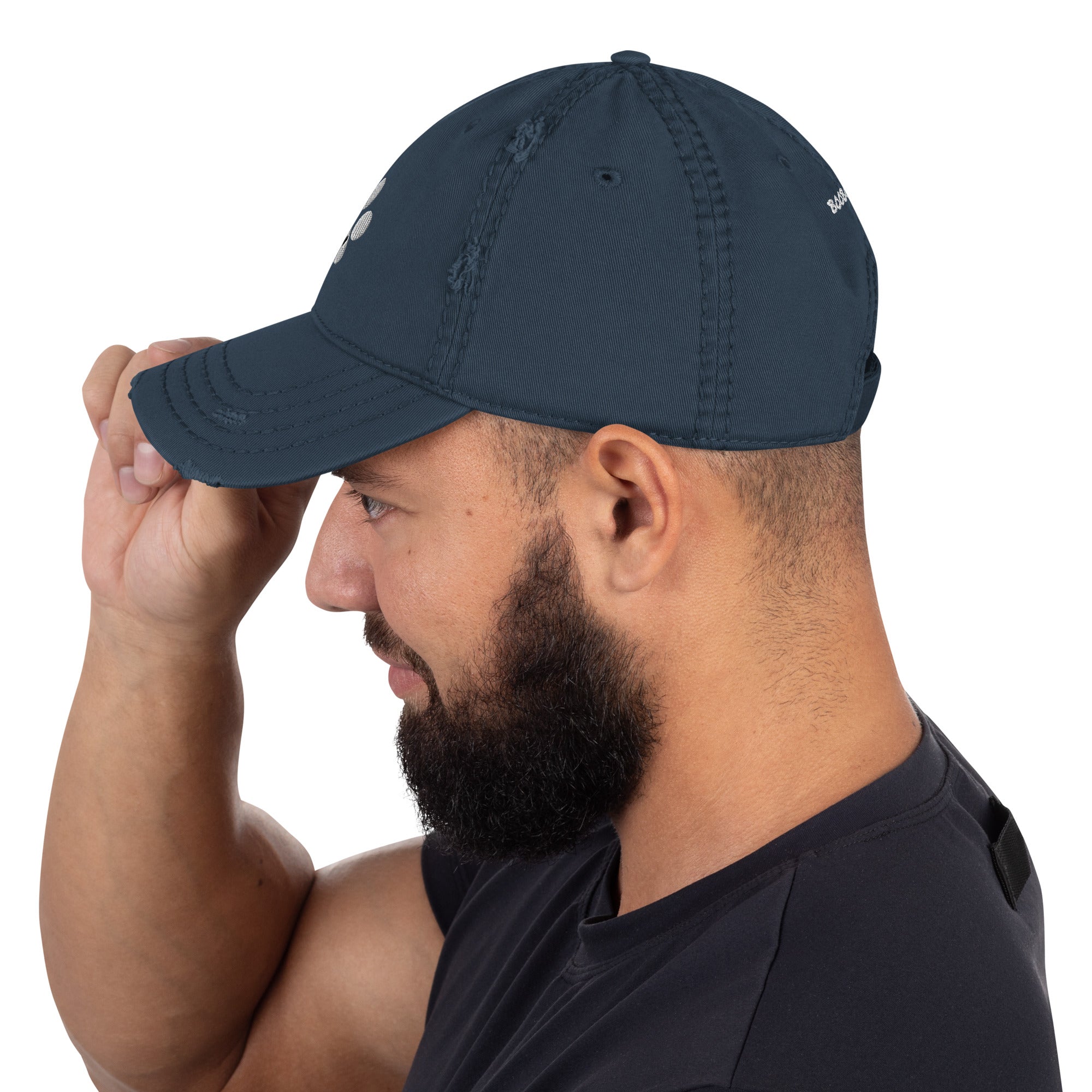 BooBooFace Distressed Dad Hat in Gray, Blue or Black - MacAi & Co