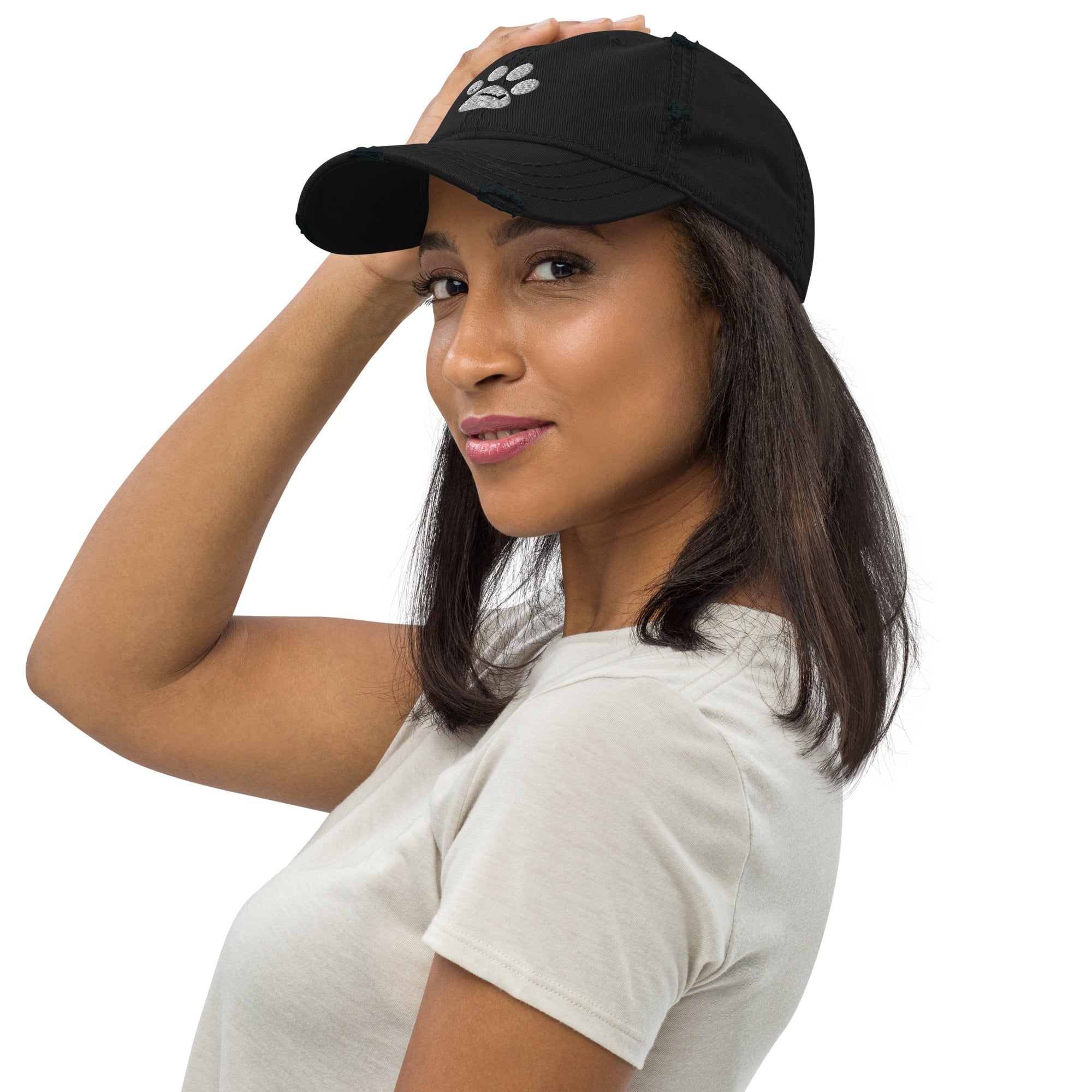 BooBooFace Distressed Dad Hat in Gray, Blue or Black - MacAi & Co