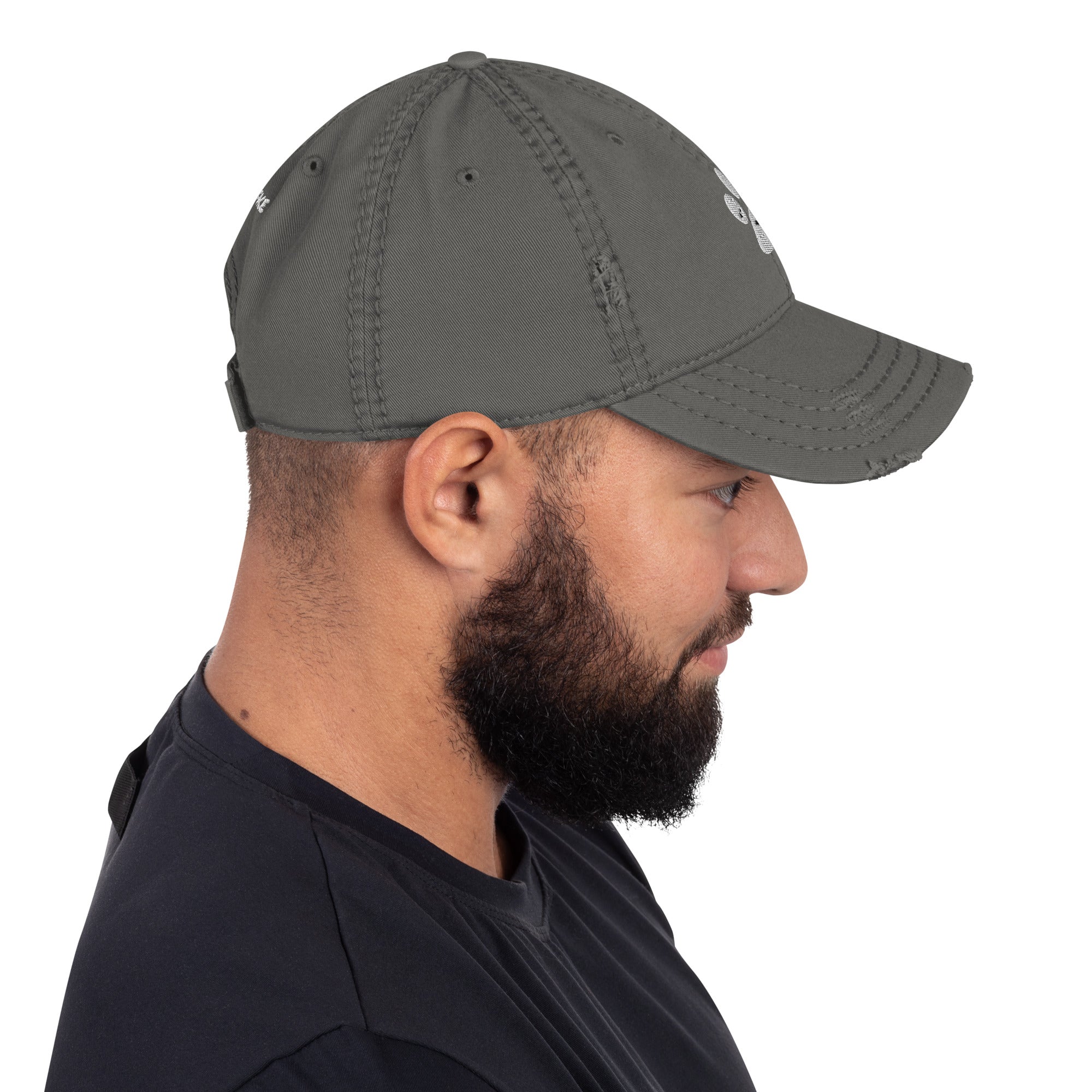 BooBooFace Distressed Dad Hat in Gray, Blue or Black - MacAi & Co