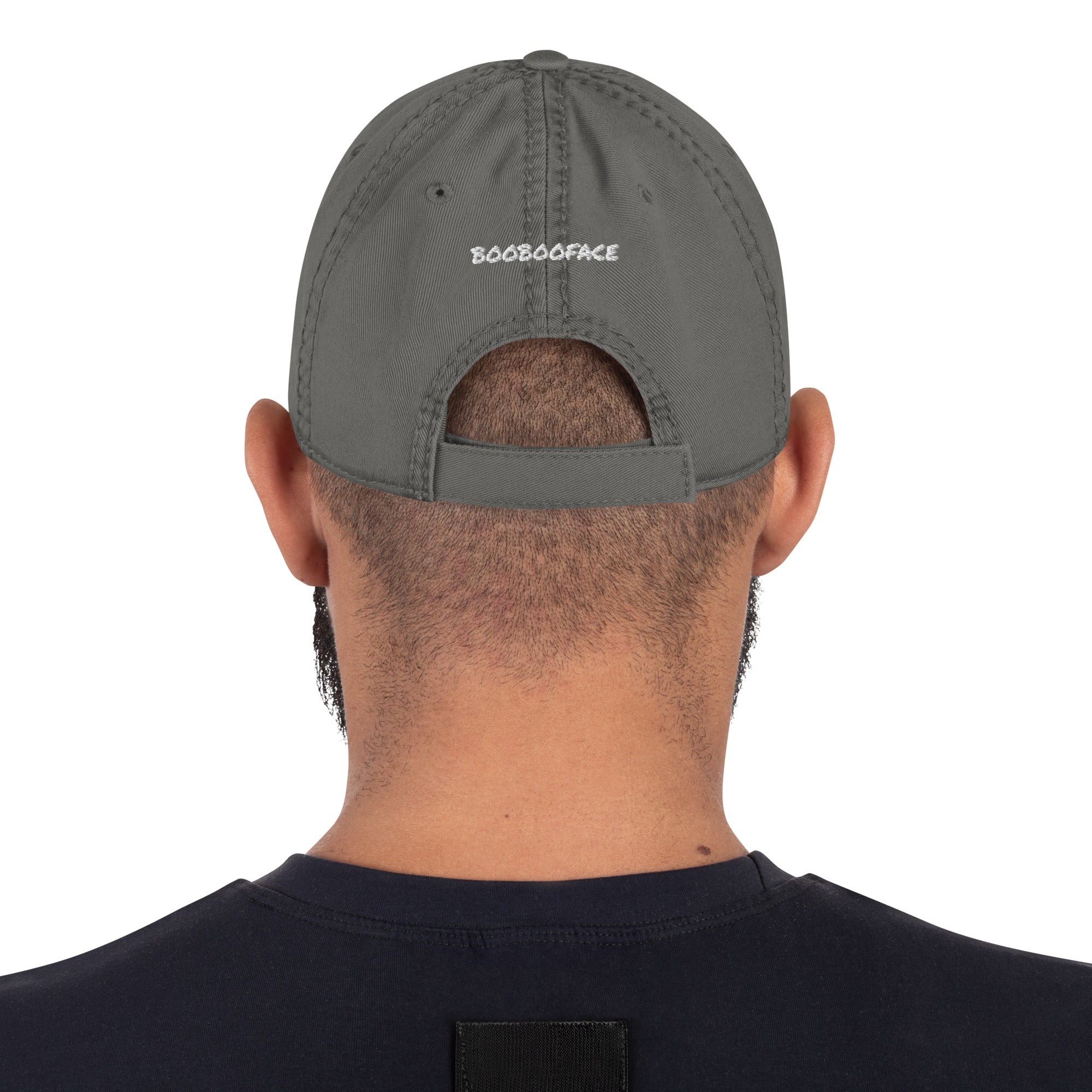 BooBooFace Distressed Dad Hat in Gray, Blue or Black - MacAi & Co