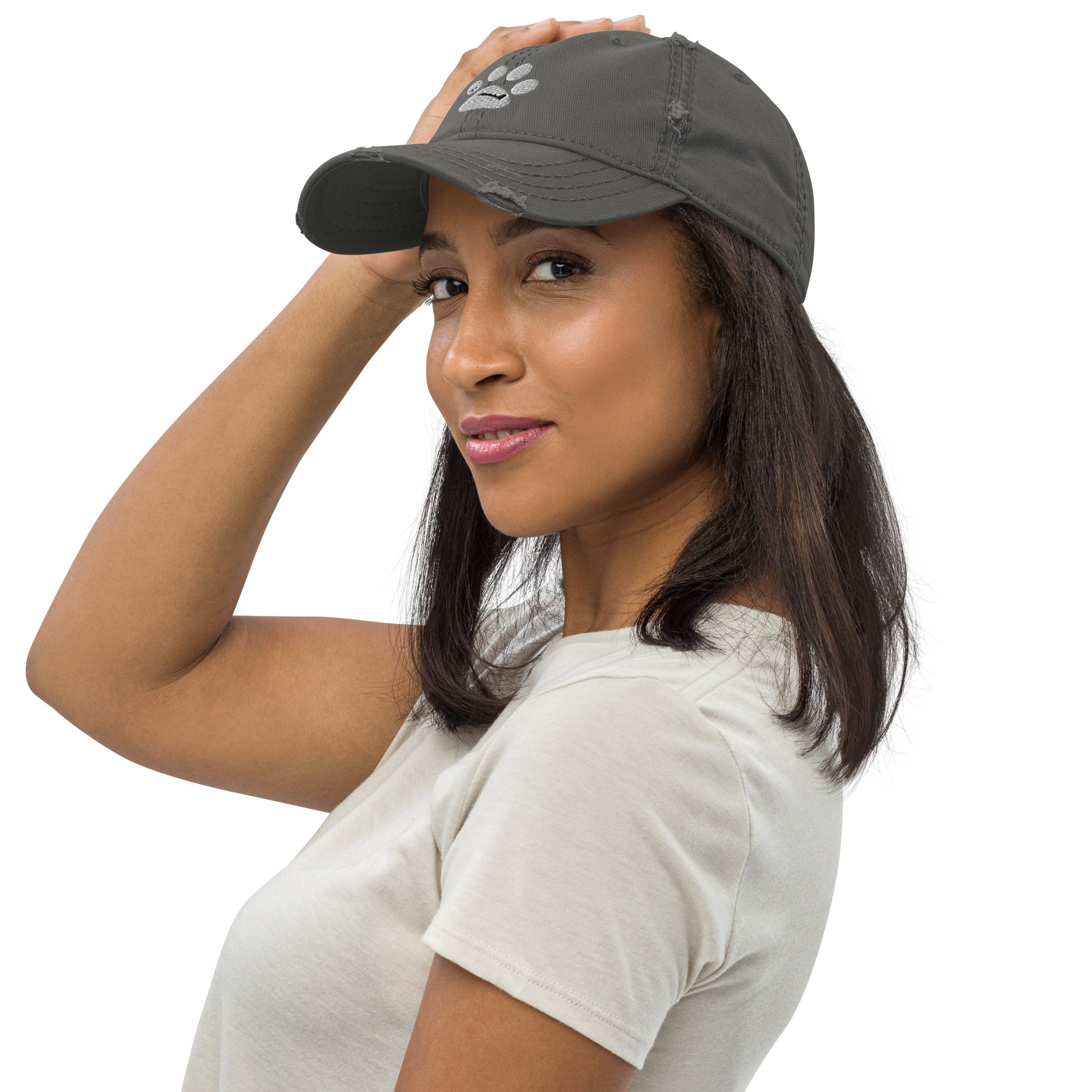 BooBooFace Distressed Dad Hat in Gray, Blue or Black - MacAi & Co