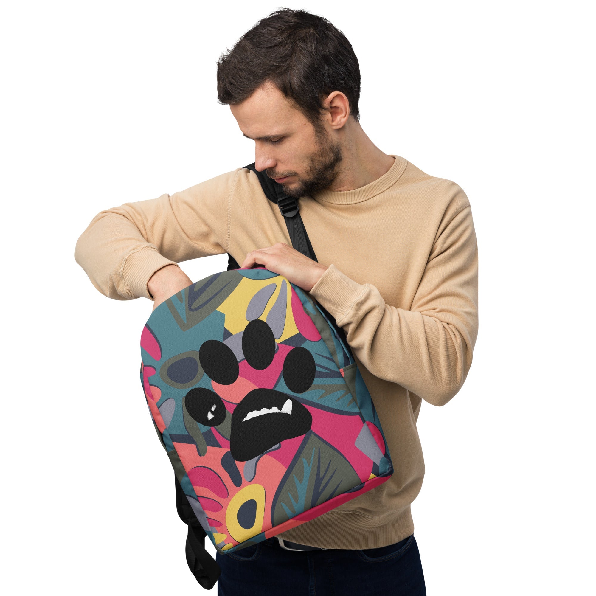 Face Minimalist Backpack | Abstract Minimalist Backpack | MacAi & Co