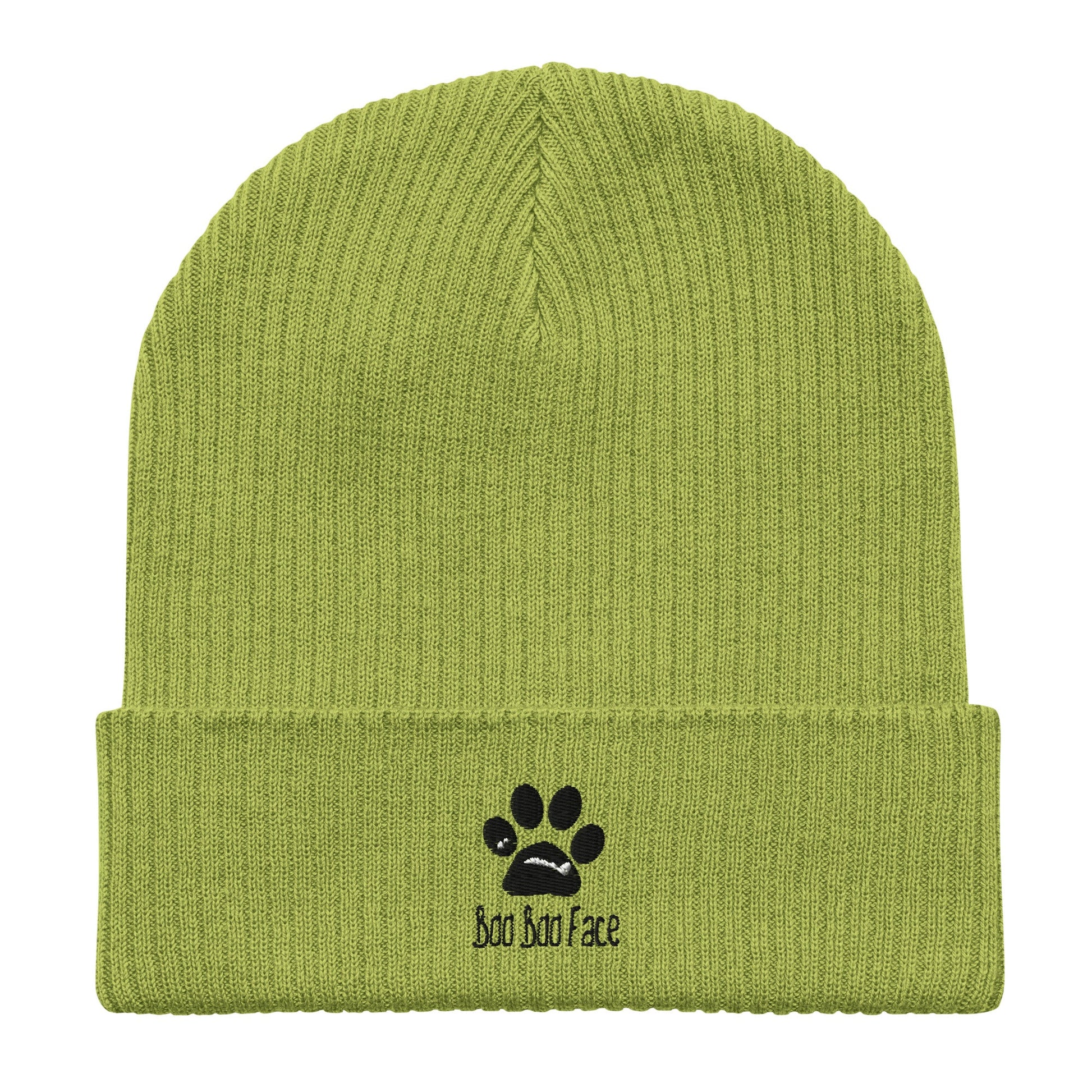 BooBooFace Organic ribbed beanie for all ages, Unisex, in 3 fab colors! - MacAi & Co