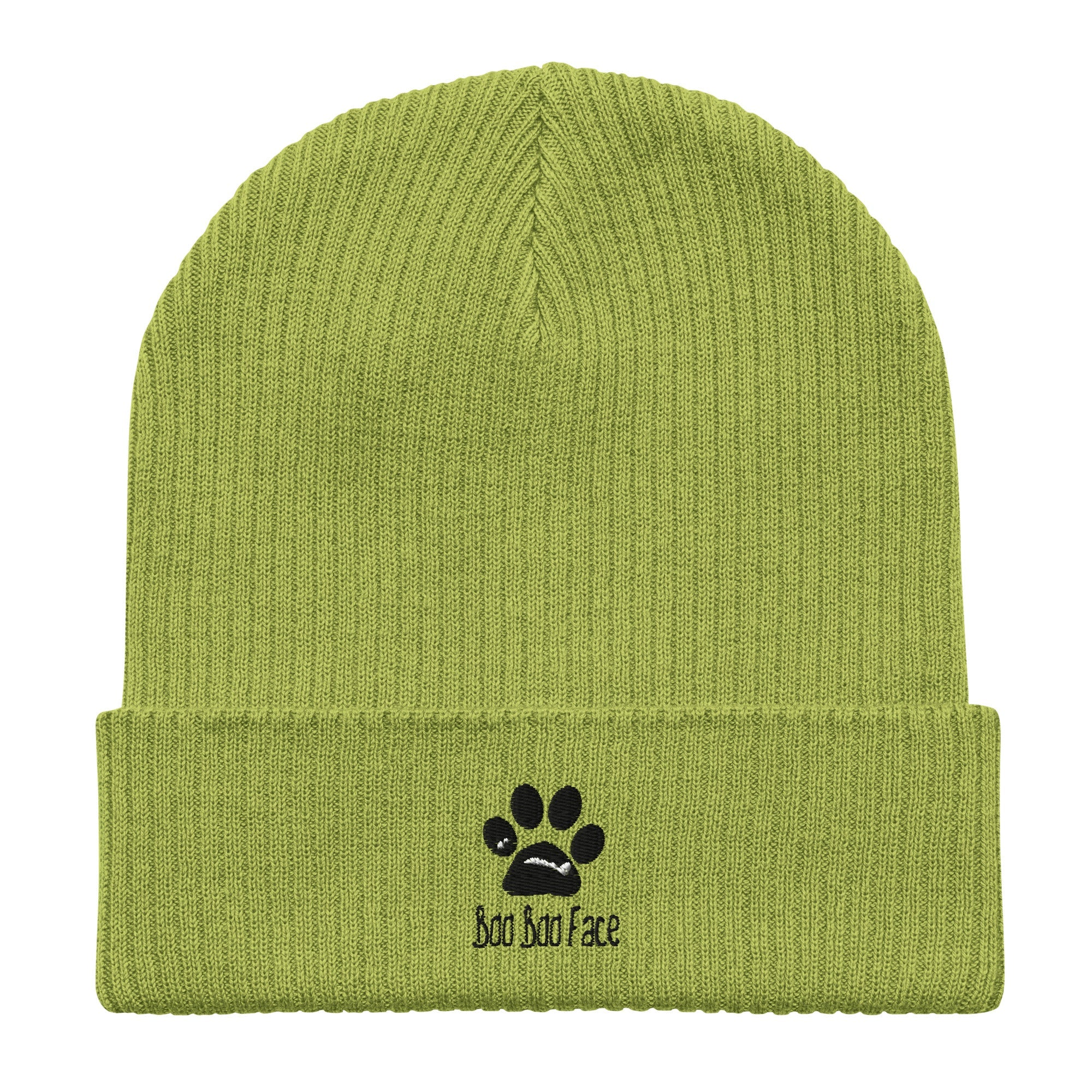 BooBooFace Organic ribbed beanie for all ages, Unisex, in 3 fab colors! - MacAi & Co