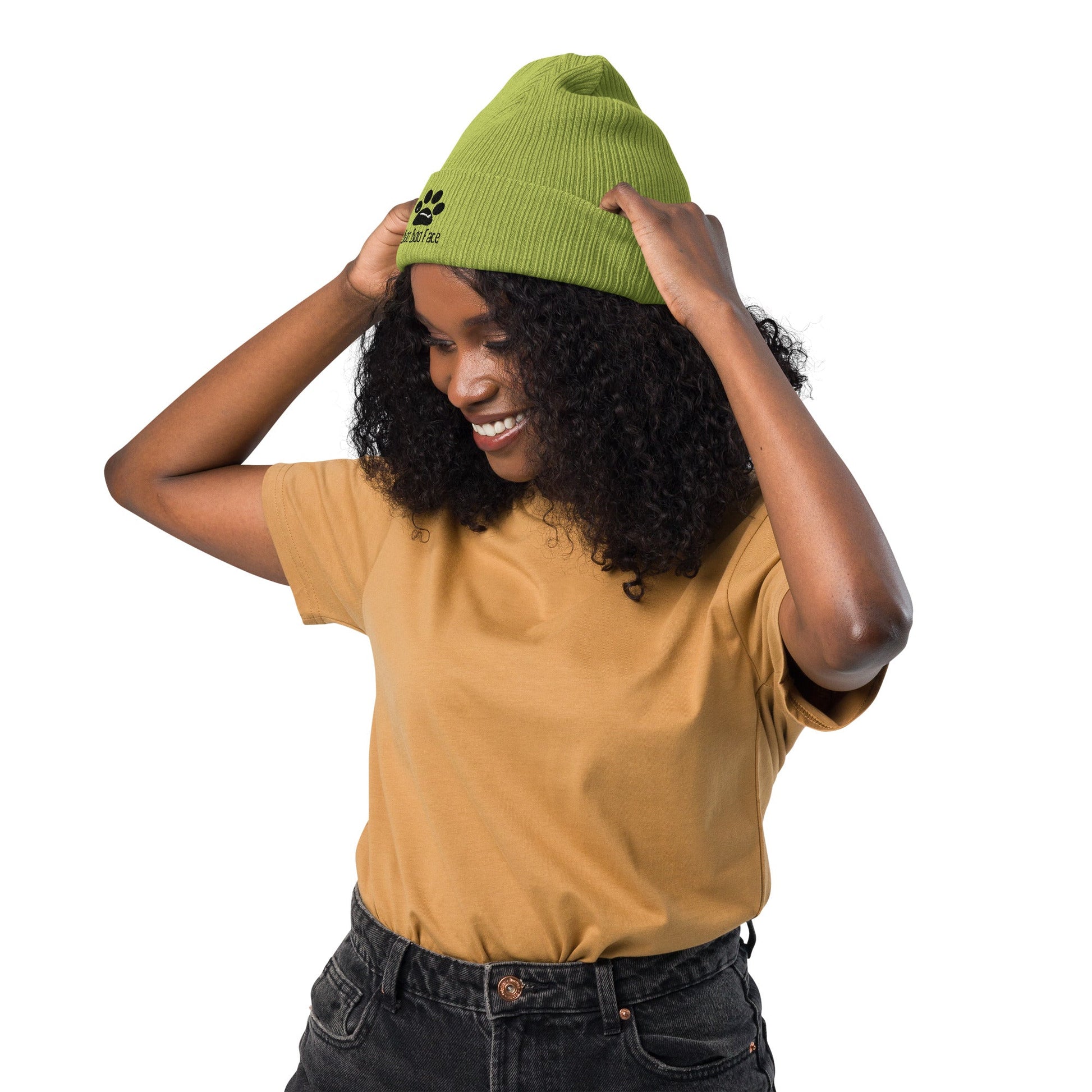 BooBooFace Organic ribbed beanie for all ages, Unisex, in 3 fab colors! - MacAi & Co