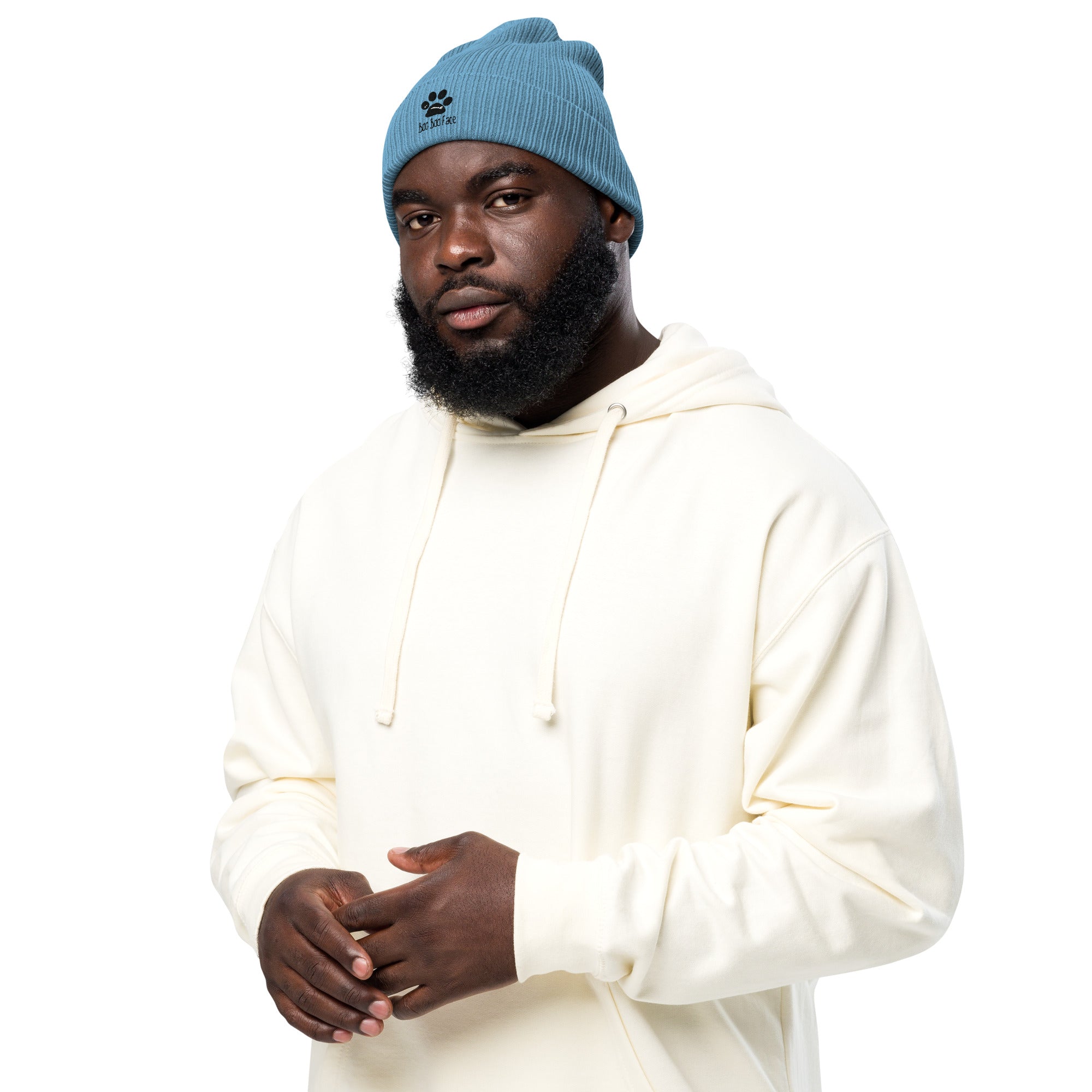 BooBooFace Organic ribbed beanie for all ages, Unisex, in 3 fab colors! - MacAi & Co