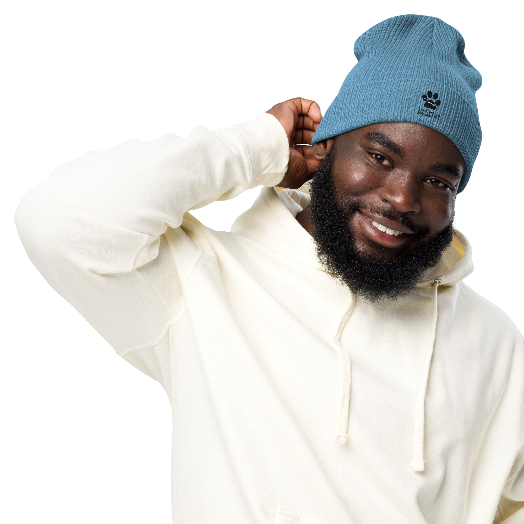 BooBooFace Organic ribbed beanie for all ages, Unisex, in 3 fab colors! - MacAi & Co