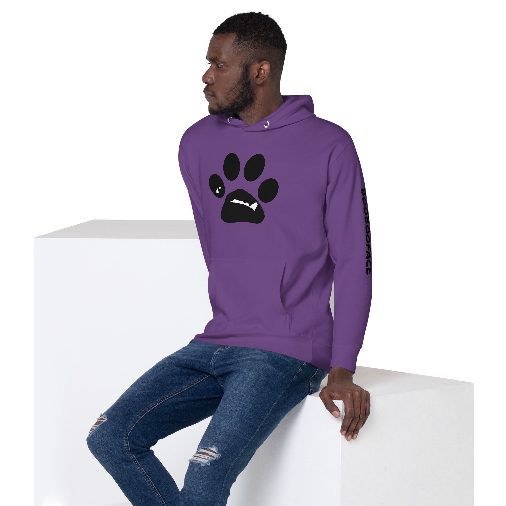 BooBooFace Purple Unisex Hoodie - MacAi & Co