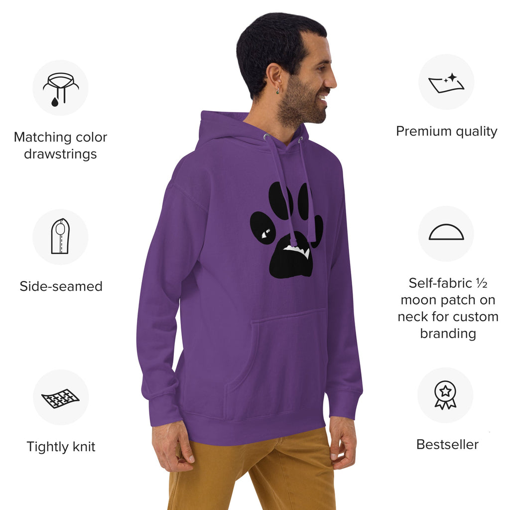 BooBooFace Purple Unisex Hoodie - MacAi & Co