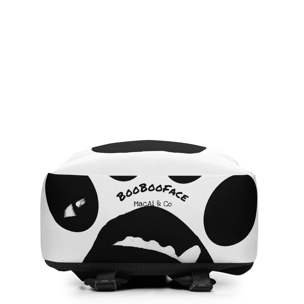 BooBooFace White Backpack Unisex from MacAi & Co - MacAi & Co