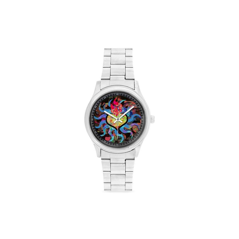 Burning Star Custom design from Blue Colleen Studios for MacAi Unisex Stainless Steel Watch - MacAi & Co