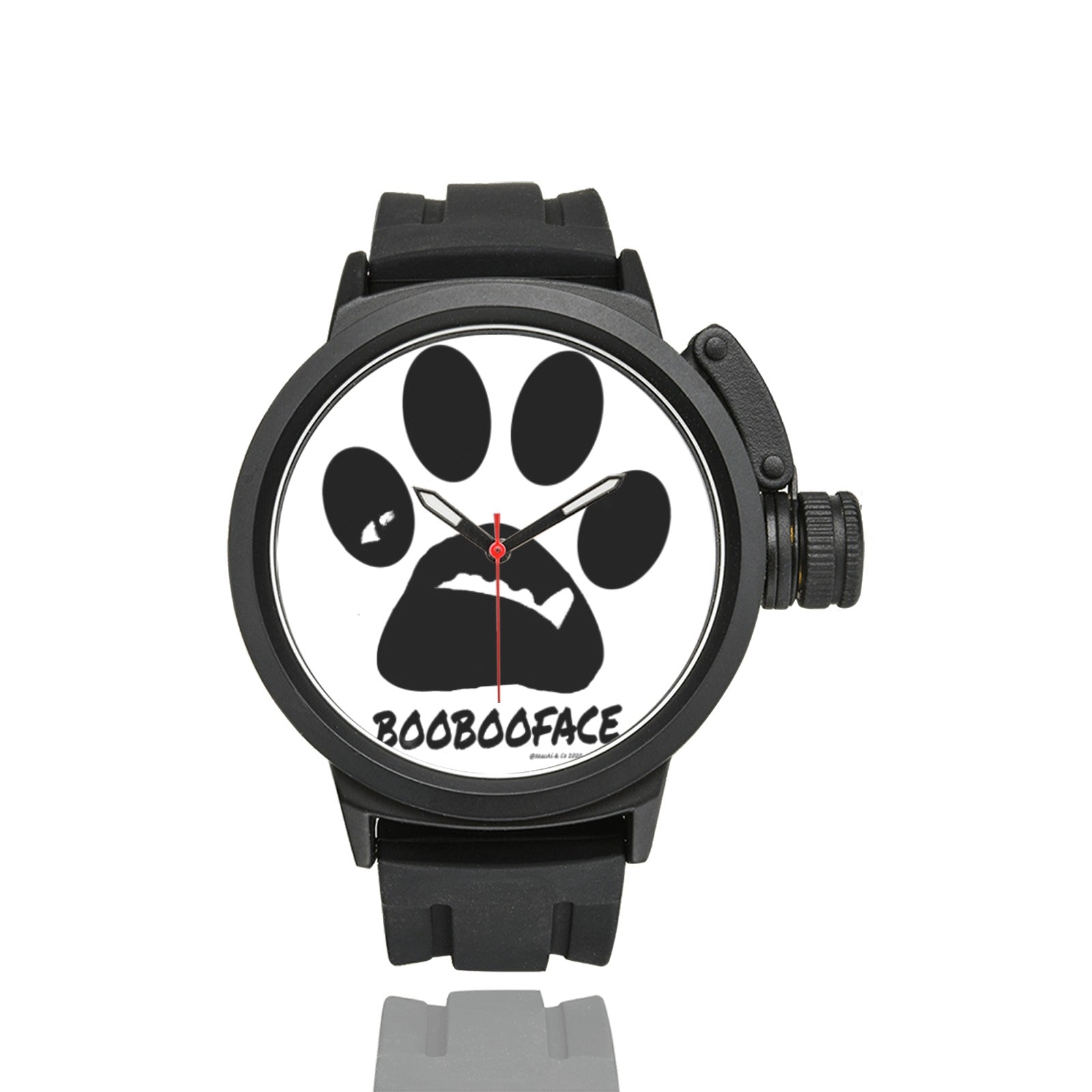 BooBooFace Unisex Dog lover large face watch