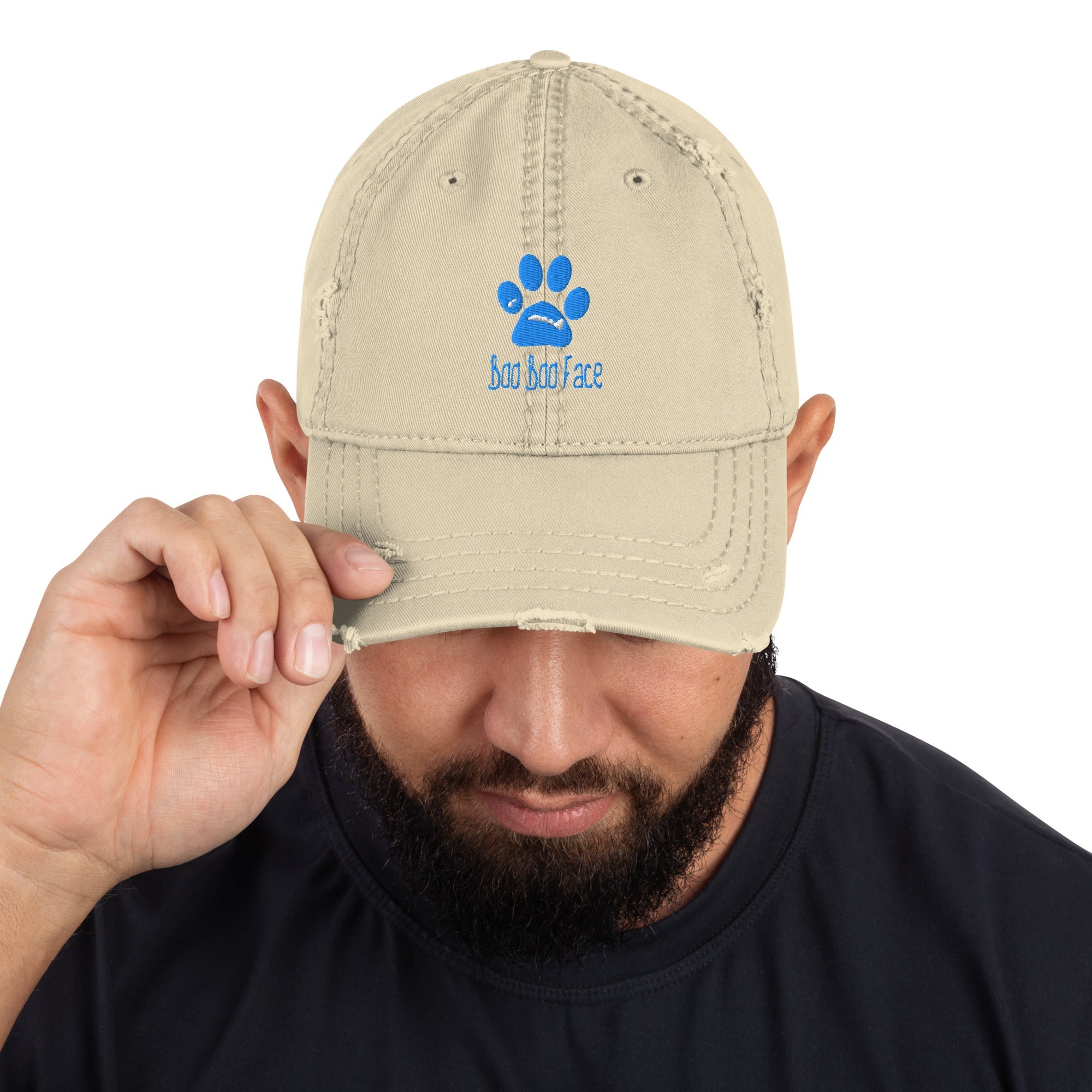 MacAi Distressed Hat 'BooBooFace Collection Multi Colors Dog Lovers - MacAi & Co