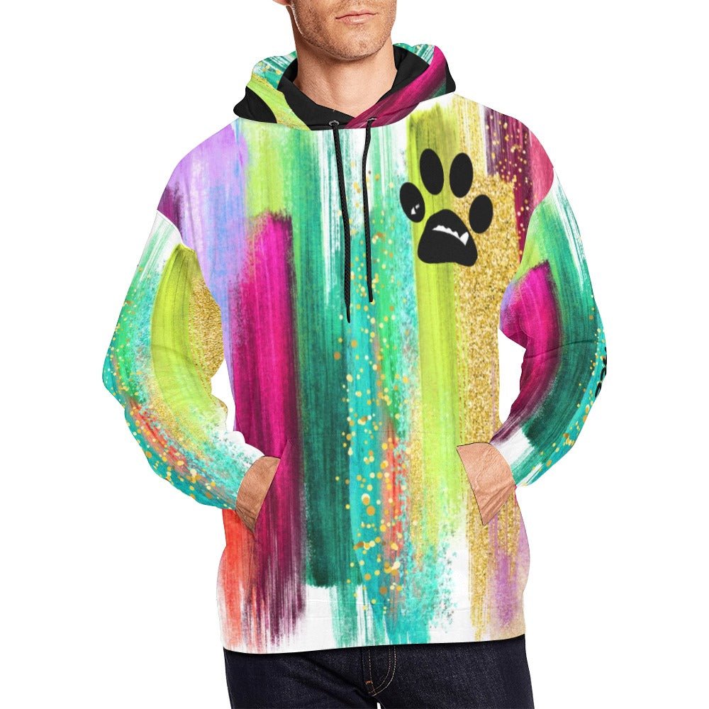 Multi Color Abstract BooBooFace Hoodie All Over Print Hoodie (USA Size) - MacAi & Co