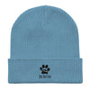 BooBooFace Organic ribbed beanie for all ages, Unisex, in 3 fab colors!