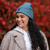 BooBooFace Organic ribbed beanie for all ages, Unisex, in 3 fab colors!