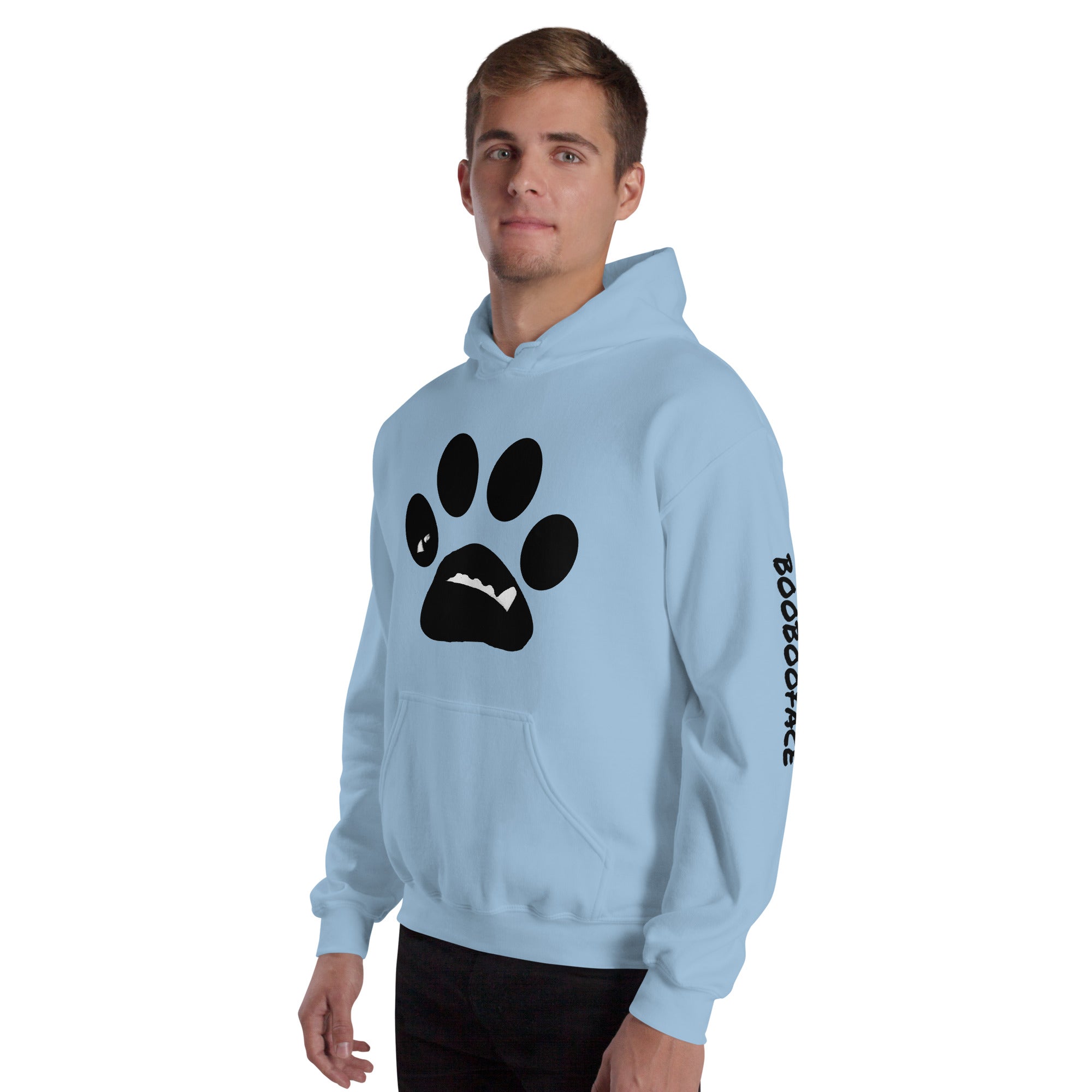 BooBooFace by MacAi & Co Dog Lovers Unisex Hoodie  Blue, Grey. Ash, Sand and Light Blue