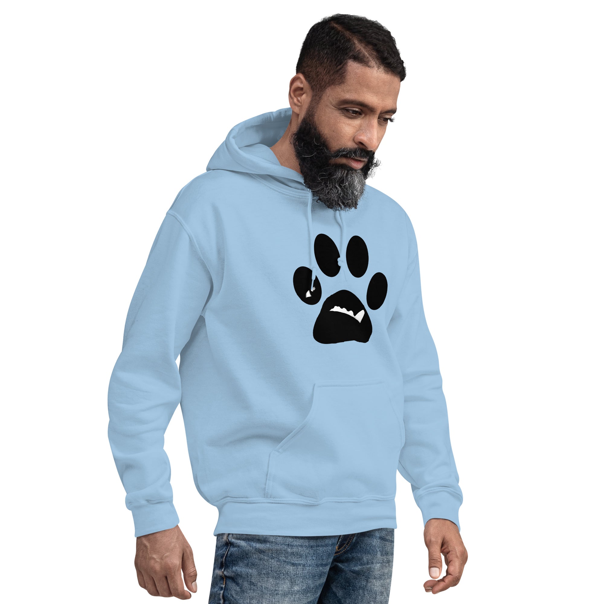 BooBooFace by MacAi & Co Dog Lovers Unisex Hoodie  Blue, Grey. Ash, Sand and Light Blue