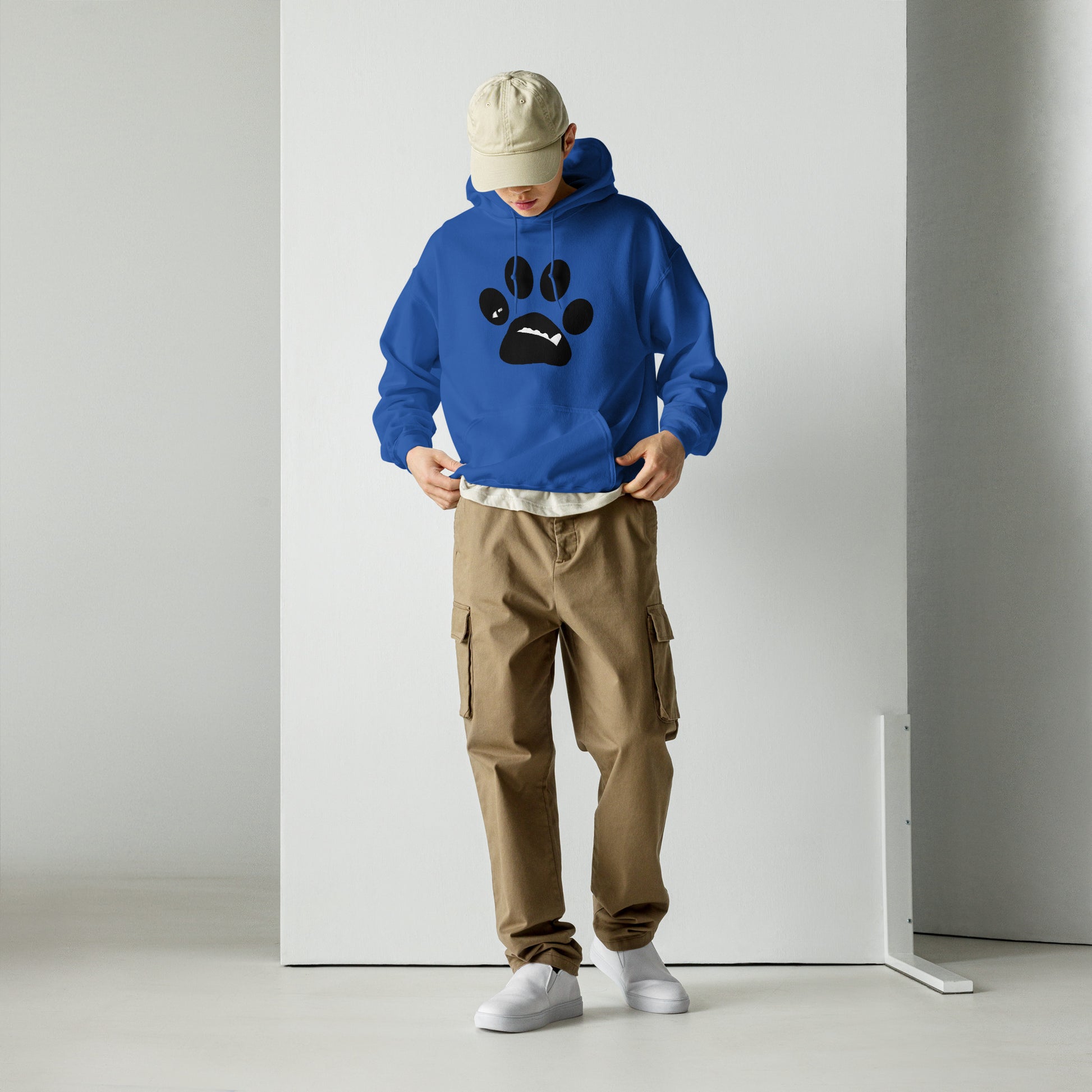 BooBooFace by MacAi & Co Custom  Hoodie  Blue, Grey. Ash, Sand and Light Blue, Travel, Work, Play