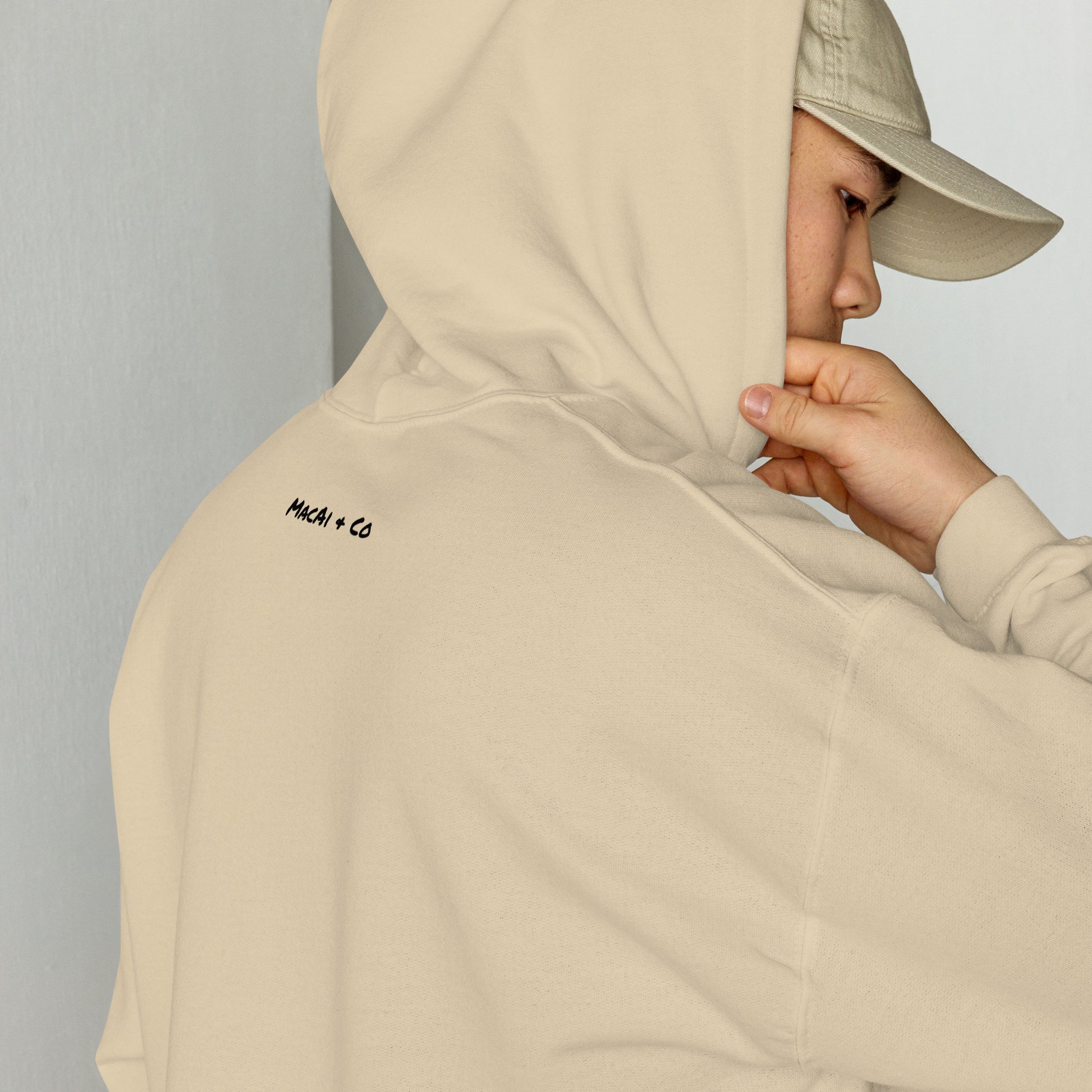 BooBooFace by MacAi & Co Custom  Hoodie  Blue, Grey. Ash, Sand and Light Blue, Travel, Work, Play