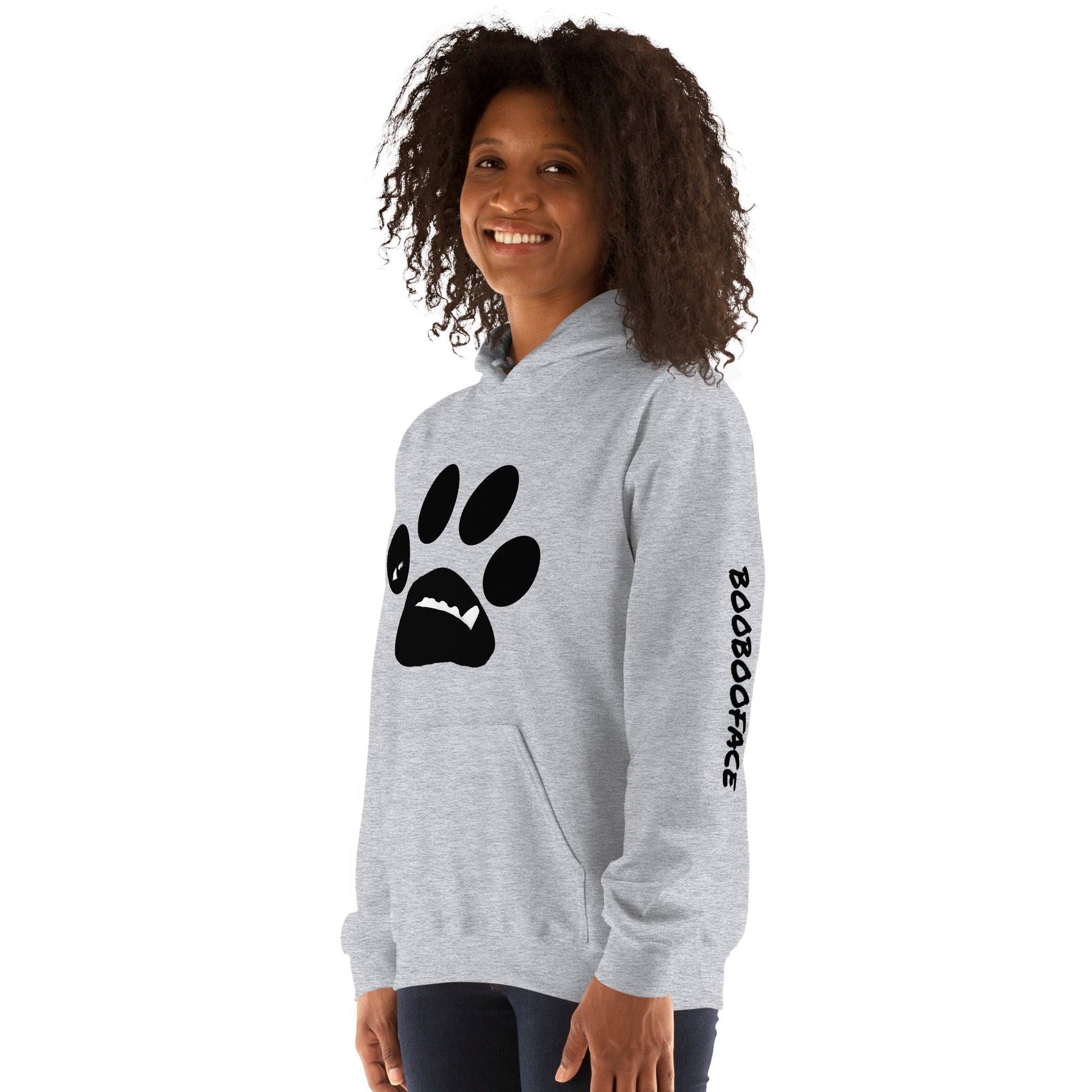 BooBooFace by MacAi & Co Dog Lovers Unisex Hoodie  Blue, Grey. Ash, Sand and Light Blue