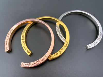 Rose, Gold and Silver Stainless Steel Ashes Bracelets & Keychain Mini Urns To keep With you at All times