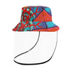 Bucket Hat w/Screen Custom Original Men's Bucket Hat (Detachable Face Shield)