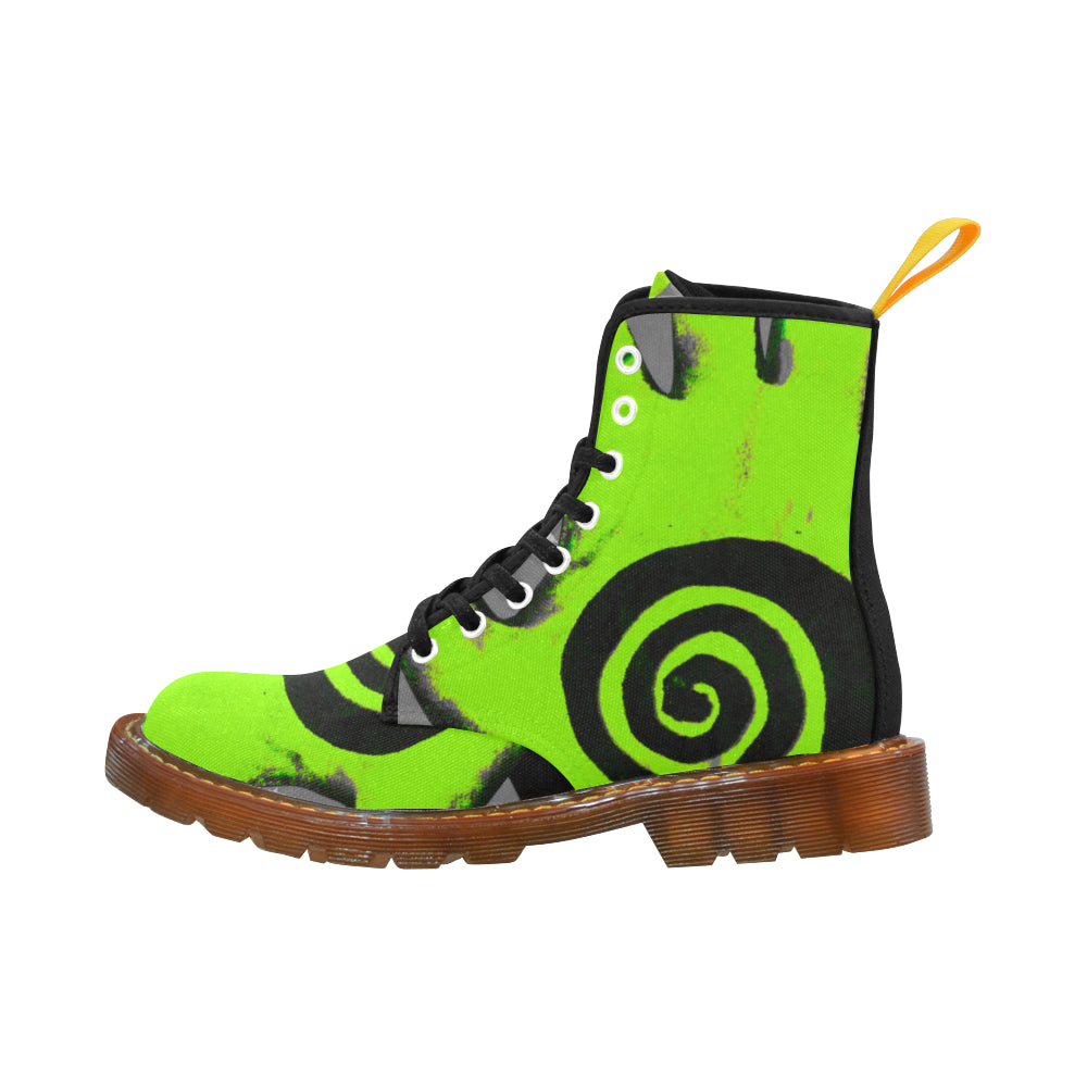 Outdoor Boots Green-Hand Designed by Bird Delaney Design Hiking Camping Biking Boots For Women