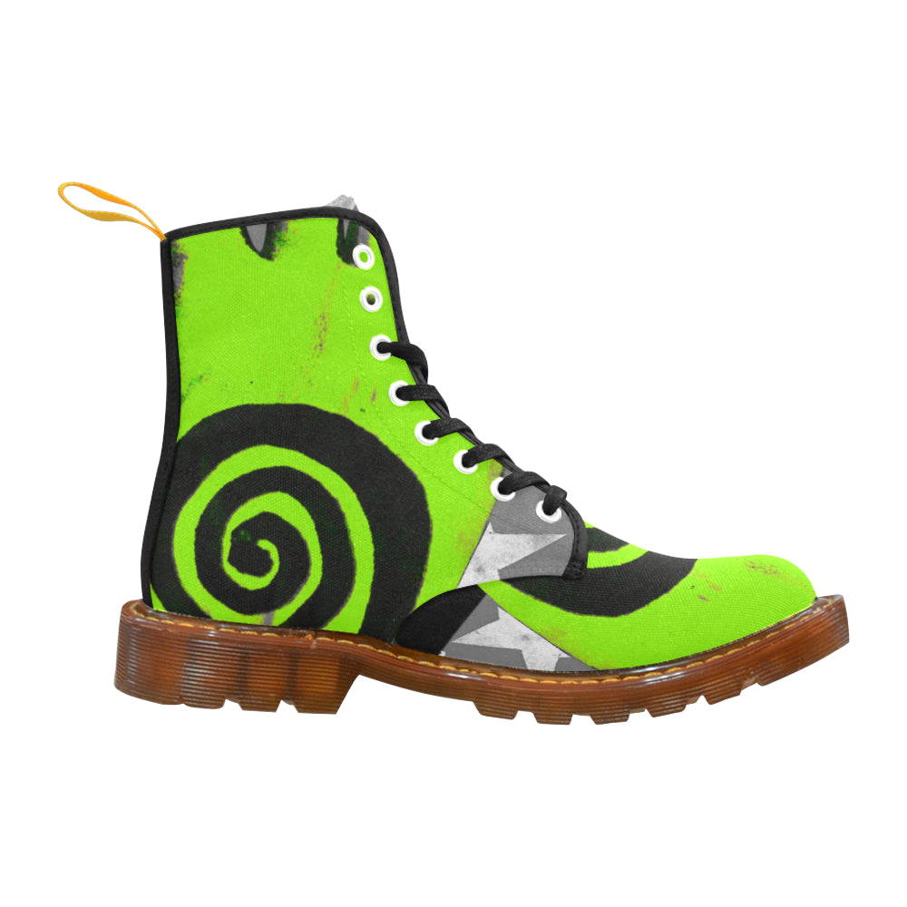 Outdoor Boots Green-Hand Designed by Bird Delaney Design Hiking Camping Biking Boots For Women