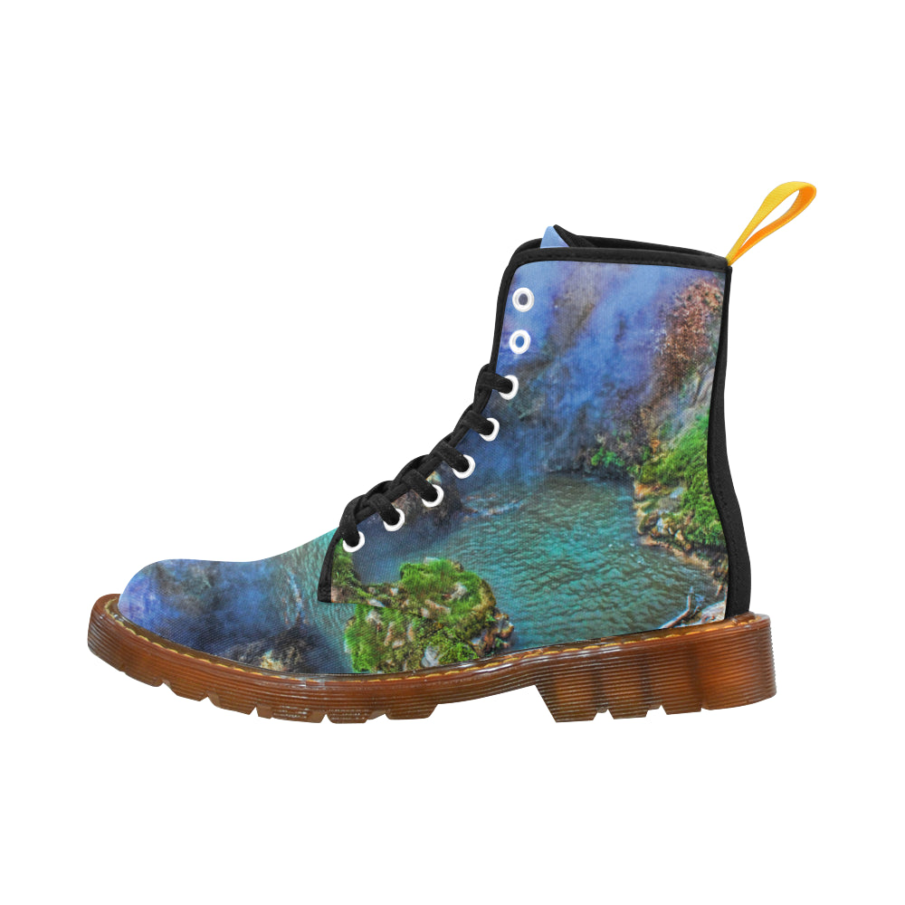 Outdoor Boots Abstract World I Custom Design  by MacAi Combat Biker Hiking Boots For Men