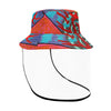 Bucket Hat w/Screen Custom Original Men's Bucket Hat (Detachable Face Shield)