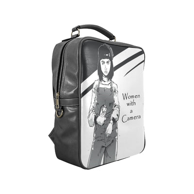 Woman with a Camera Square Backpack (Model 1618)
