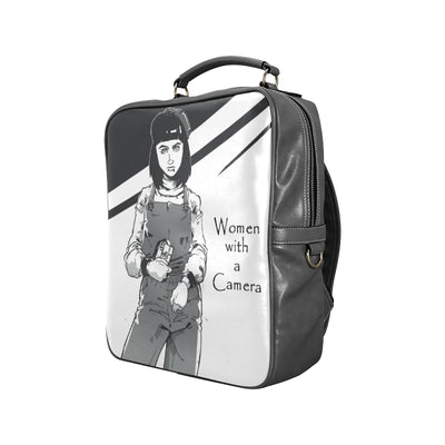 Woman with a Camera Square Backpack (Model 1618)
