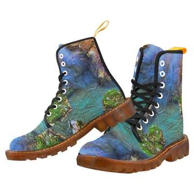 Outdoor Boots Abstract World I Custom Design  by MacAi Combat Biker Hiking Boots For Men
