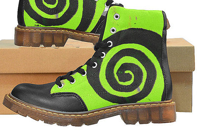 Outdoor Boots Green-Hand Designed by Bird Delaney Design Hiking Camping Biking Boots For Women
